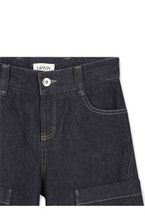 blue cotton shorts LANVIN KIDS | N30380Z28